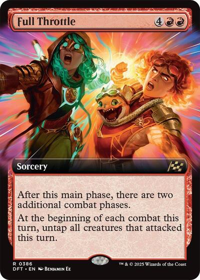 Full Throttle (Extended Art) (Aetherdrift) Light Play Foil