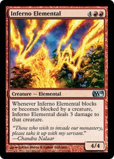Inferno Elemental (Magic 2010 Core Set) Light Play Foil
