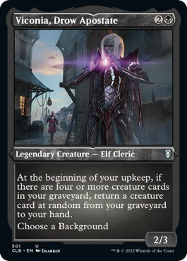 Viconia, Drow Apostate (Etched Foil) (Commander Legends: Battle for Baldur's Gate) Near Mint Foil