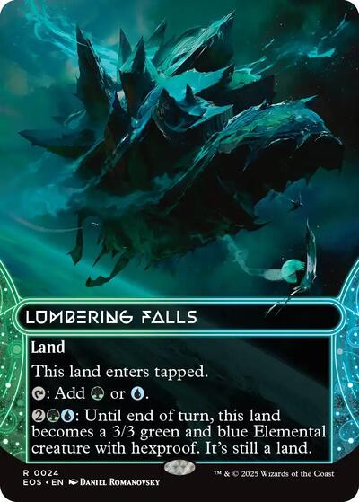 Lumbering Falls (0024) (Borderless) (Stellar Sights) Near Mint Foil