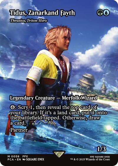 Tidus, Zanarkand Fayth - Thrasios, Triton Hero (Showcase) (Universes Beyond: FINAL FANTASY: Through the Ages) Near Mint