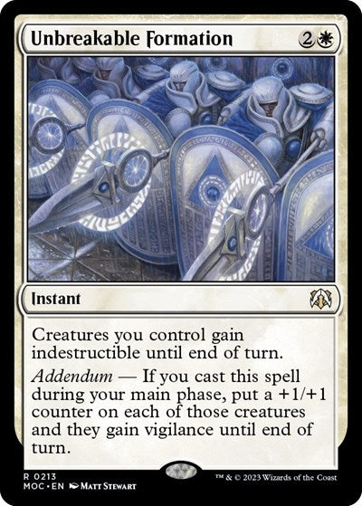 Unbreakable Formation (Commander: March of the Machine) Light Play