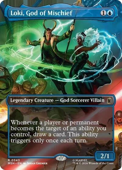 Loki, God of Mischief (Borderless) (Marvel Super Heroes) Near Mint Foil