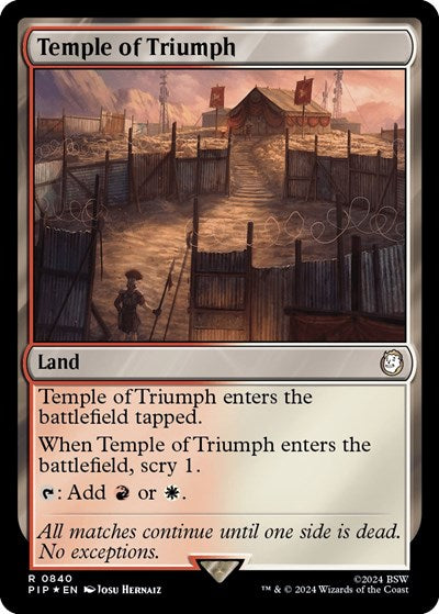 Temple of Triumph (Surge Foil) (Universes Beyond: Fallout) Light Play Foil
