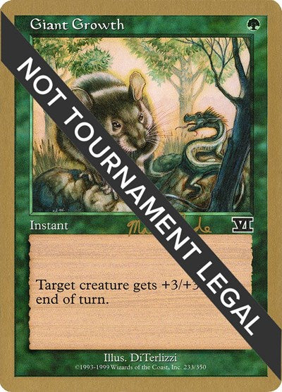Giant Growth - 1999 Matt Linde (6ED) (World Championship Decks) Medium Play