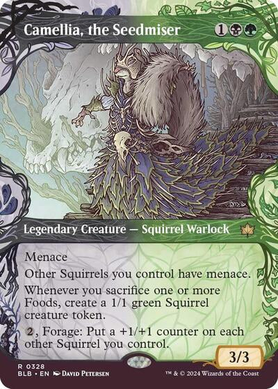Camellia, the Seedmiser (Showcase) (Bloomburrow) Light Play Foil
