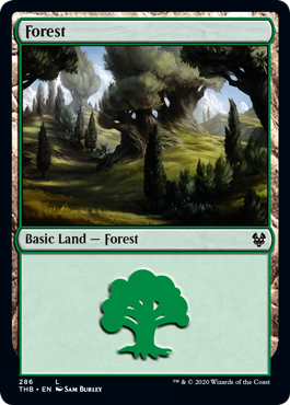 Forest (286) (Theros Beyond Death) Light Play Foil