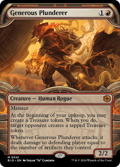 Generous Plunderer (Showcase) (Outlaws of Thunder Junction: The Big Score) Light Play