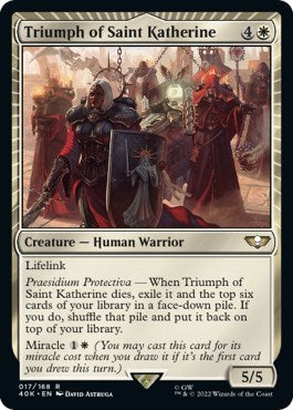 Triumph of Saint Katherine (Surge Foil) (Universes Beyond: Warhammer 40K) Near Mint Foil
