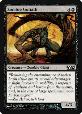 Zombie Goliath (Magic 2012 Core Set) Heavy Play Foil