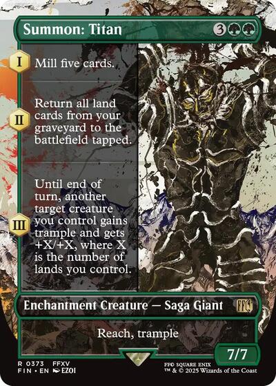 Summon: Titan (Borderless) (Universes Beyond: FINAL FANTASY) Near Mint