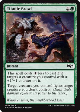 Titanic Brawl (Ravnica Allegiance) Medium Play Foil