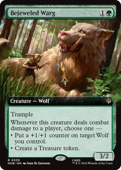 Bejeweled Warg (Extended Art) (The Hobbit) Near Mint Foil