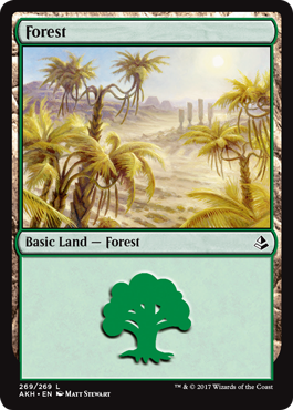 Forest (4) (Amonkhet) Light Play Foil