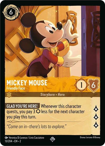 Mickey Mouse - Friendly Face (Rise of the Floodborn) Near Mint