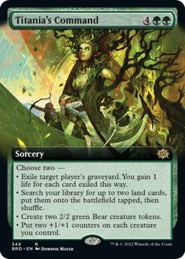 Titania's Command (Extended Art) (The Brothers' War) Light Play Foil