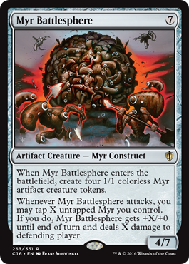Myr Battlesphere (Commander 2016 Edition) Light Play
