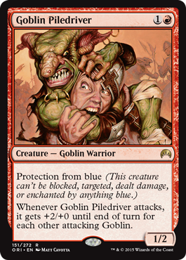 Goblin Piledriver (Magic Origins) Damaged / Poor Foil