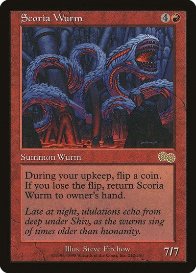 Scoria Wurm (Urza's Saga) Medium Play