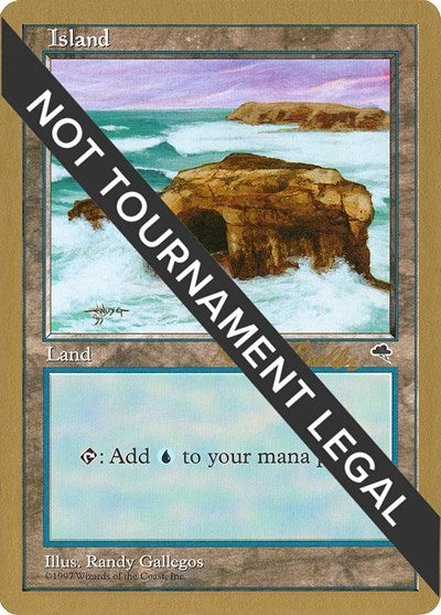 Island (Crashing Waves) - 1998 Randy Buehler (TMP) (World Championship Decks) Medium Play