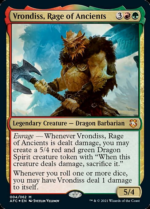 Vrondiss, Rage of Ancients (Commander 2021 Forgotten Realms) Light Play Foil