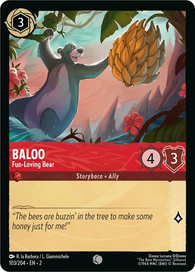 Baloo - Fun-Loving Bear (Rise of the Floodborn) Near Mint