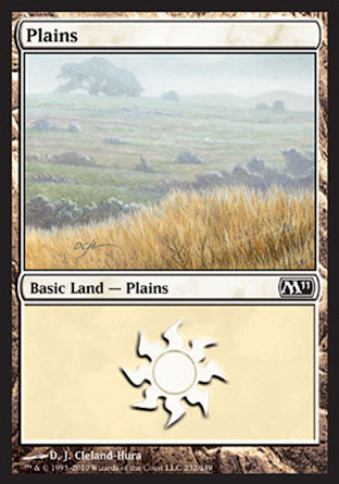 Plains (232) (Magic 2011 Core Set) Light Play