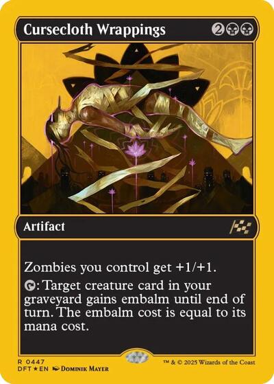 Cursecloth Wrappings (First-Place Foil) (Aetherdrift) Near Mint Foil