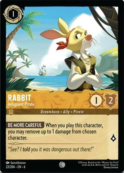 Rabbit - Indignant Pirate (Azurite Sea) Near Mint Cold Foil