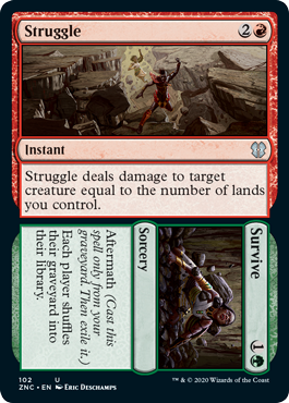 Struggle // Survive (Commander 2020 Zendikar Rising) Light Play