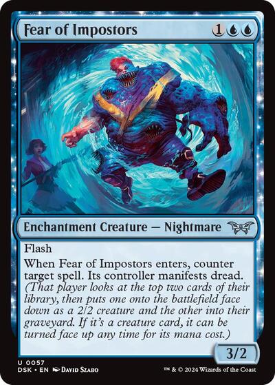 Fear of Impostors (Duskmourn: House of Horror) Light Play Foil
