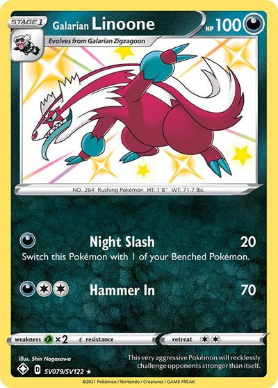 Galarian Linoone (Shining Fates: Shiny Vault) Near Mint Holofoil