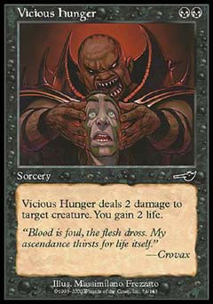 Vicious Hunger (Nemesis) Light Play Foil
