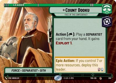 Count Dooku Face of the Confederacy (Hyperspace) (Twilight of the Republic) Near Mint