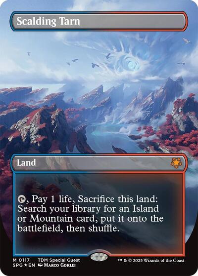 Scalding Tarn (Borderless) (Dragonscale Foil) (Special Guests) Near Mint Foil