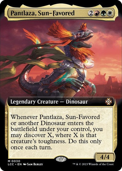 Pantlaza, Sun-Favored (Extended Art) (Commander: The Lost Caverns of Ixalan) Light Play Foil