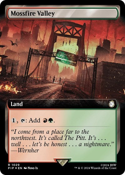 Mossfire Valley (Extended Art) (Surge Foil) (Universes Beyond: Fallout) Light Play Foil