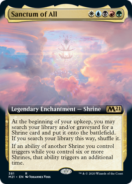 Sanctum of All (Extended Art) (Magic 2021 Core Set) Light Play