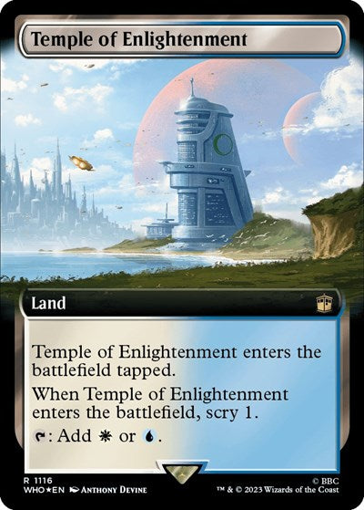 Temple of Enlightenment (Extended Art) (Surge Foil) (Universes Beyond: Doctor Who) Light Play Foil