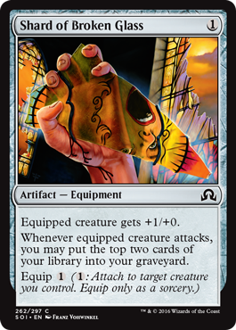 Shard of Broken Glass (Shadows Over Innistrad) Medium Play Foil