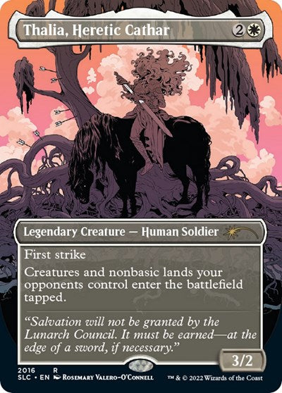 Thalia, Heretic Cathar (Borderless) (Secret Lair: 30th Anniversary Countdown Kit) Light Play Foil