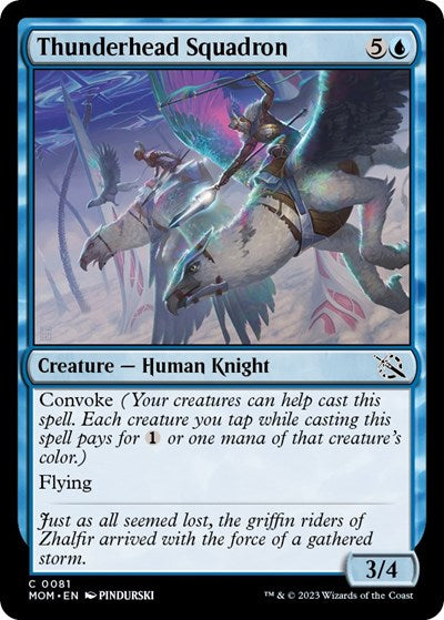 Thunderhead Squadron (March of the Machine) Light Play Foil
