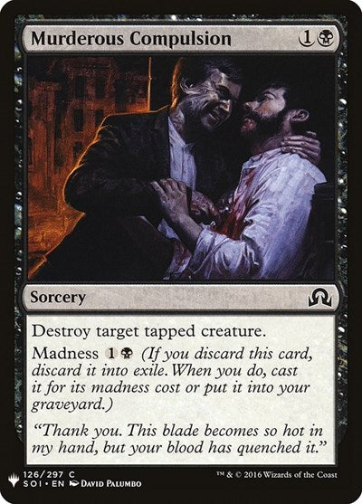 Murderous Compulsion (Mystery Booster) Near Mint