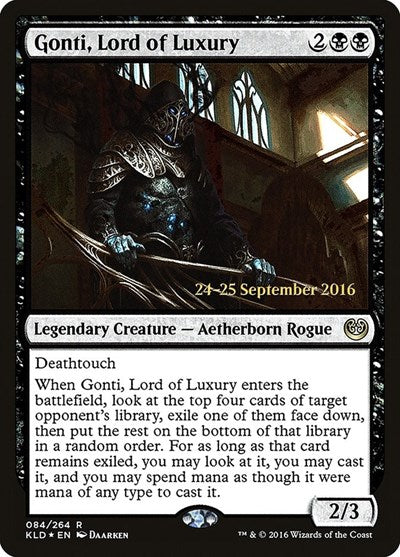 Gonti, Lord of Luxury (Promos: Prerelease Cards) Light Play Foil