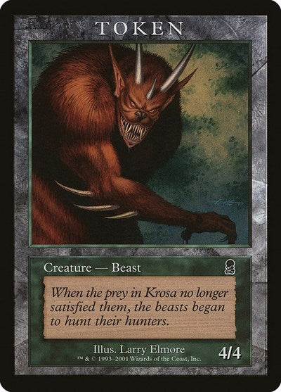 Beast Token (Odyssey) (Promos: Magic Player Rewards) Light Play