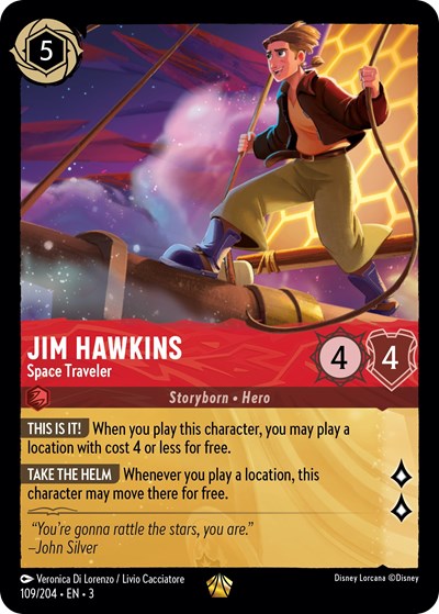 Jim Hawkins - Space Traveler (Into the Inklands) Near Mint Cold Foil