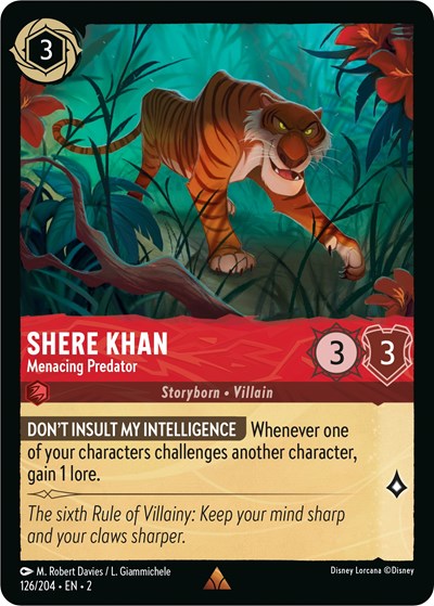 Shere Khan - Menacing Predator (Rise of the Floodborn) Near Mint Cold Foil