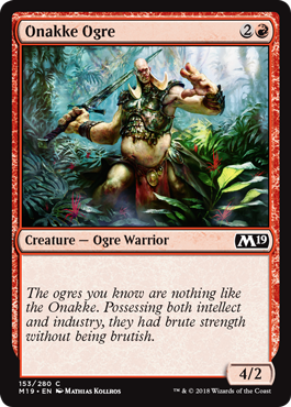 Onakke Ogre (Magic 2019 Core Set) Light Play Foil