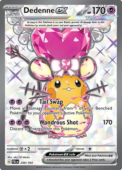 Dedenne ex - 239 (SV02: Paldea Evolved) Near Mint Holofoil