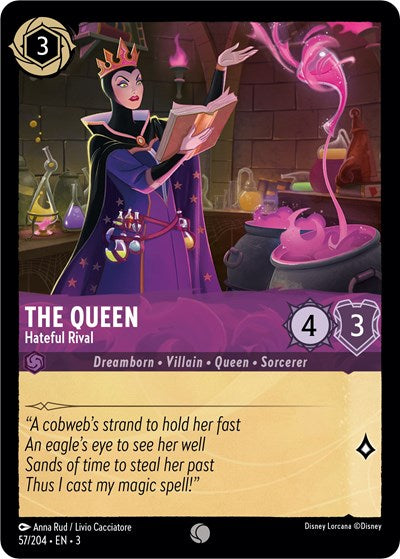 The Queen - Hateful Rival (Into the Inklands) Near Mint Cold Foil